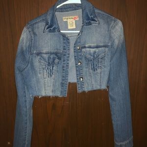 Cropped jean jacket